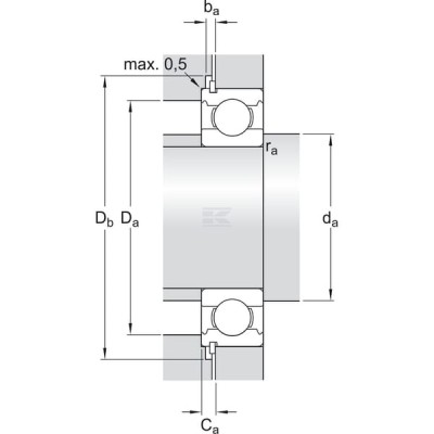 Łożysko kulkowe zwykłe 45x100x25 mm SKF 75006309 | Exvi