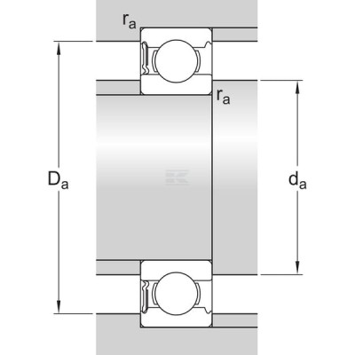 Łożysko kulkowe zwykłe 35x62x14 mm SKF 75006007 | Exvi