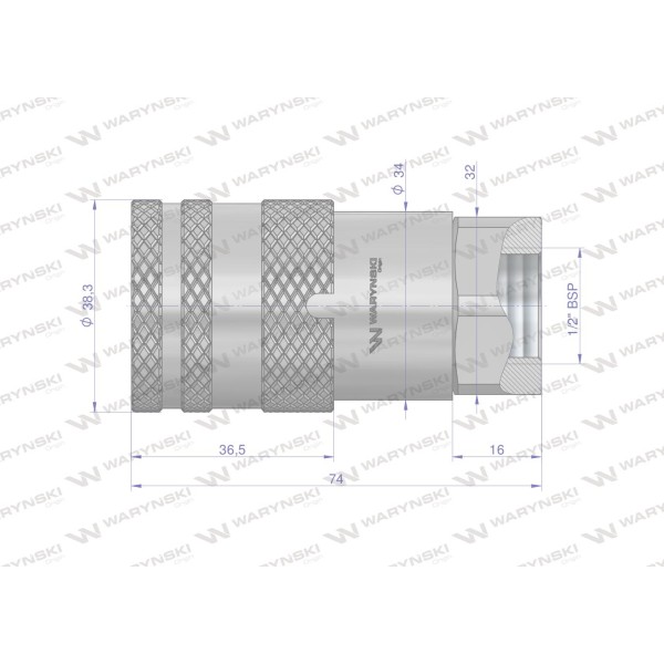 Szybkozłącze hydrauliczne suchoodcinające WIFR12MW | Exvi