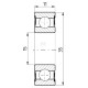 Łożysko kulkowe zwykłe 15x35x11 mm FŁT 77806202 | Exvi