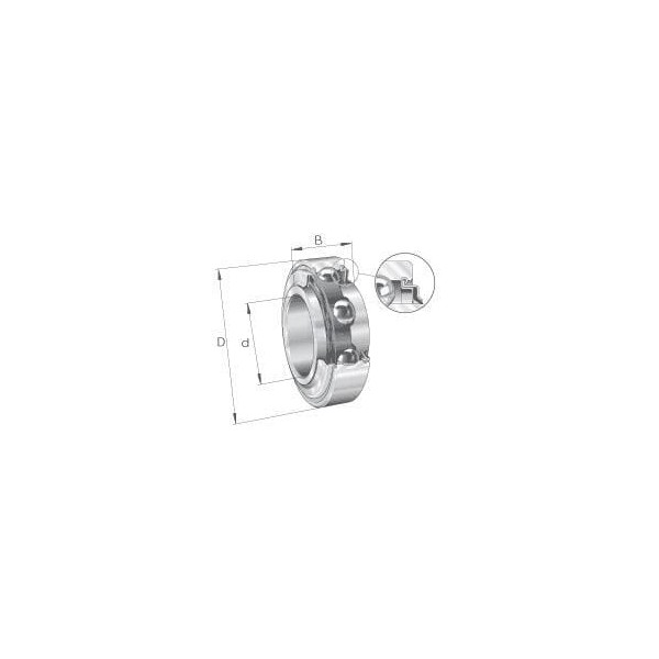 Łożysko kulkowe zwykłe 15x35x14.4 mm INA/FAG 202KRR | Exvi