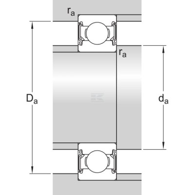 Łożysko kulkowe zwykłe 9x26x8 mm SKF 75006292RSH | Exvi