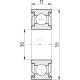 Łożysko kulkowe zwykłe 30x55x13 mm 77776006 | Exvi