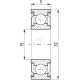 Łożysko kulkowe zwykłe 15x32x9 mm FŁT 77806002 | Exvi