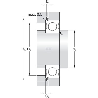 Łożysko kulkowe zwykłe 20x42x12 mm SKF 75006004ZZNR | Exvi