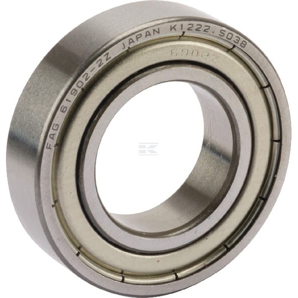 Łożysko kulkowe zwykłe 15x28x7 mm INA/FAG 61902ZZ | Exvi