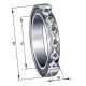 Łożysko kulkowe zwykłe 45x68x12 mm INA/FAG 619092RZ | Exvi