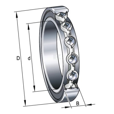 Łożysko kulkowe zwykłe 45x68x12 mm INA/FAG 619092RZ | Exvi