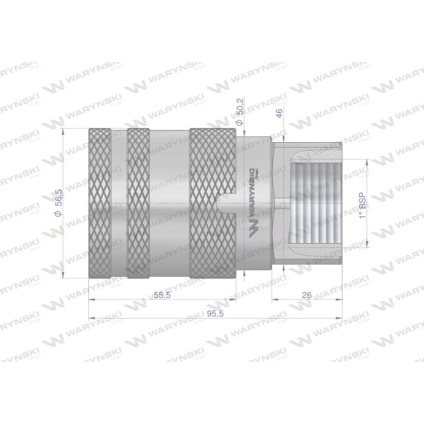 Szybkozłącze hydrauliczne suchoodcinające WIFR1MW | Exvi