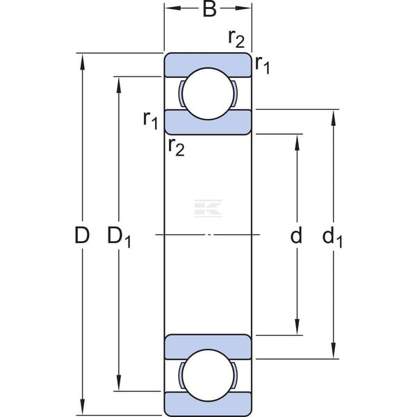 Łożysko kulkowe zwykłe 55x90x11 mm SKF 750016011 | Exvi