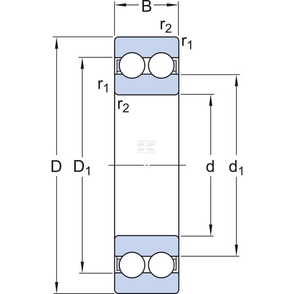Łożysko kulkowe zwykłe 35x72x23 mm SKF 75004207 | Exvi