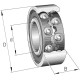Łożysko kulkowe zwykłe 40x90x33 mm SKF 75004308 | Exvi