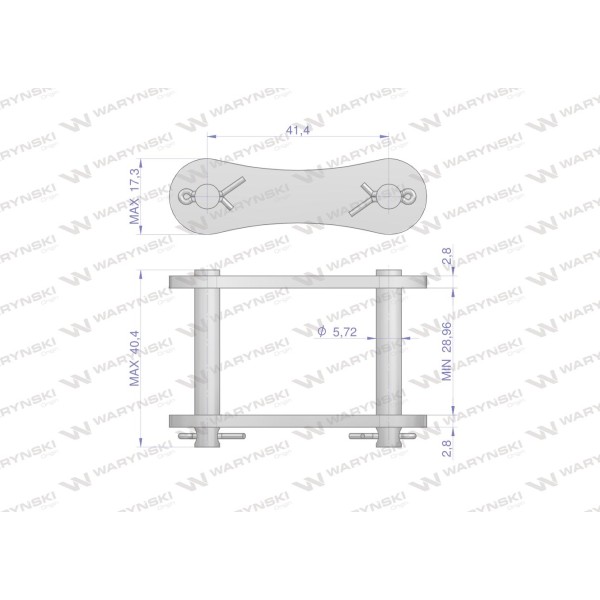Zamek łańcucha S45 Waryński ( sprzedawane po 5 ) ZS45 | Exvi