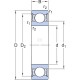 Łożysko kulkowe zwykłe 30x72x27 mm SKF 7500623062RS | Exvi