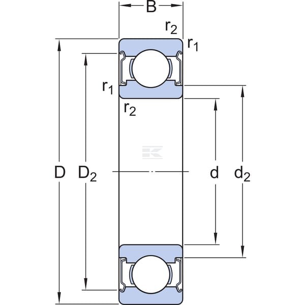 Łożysko kulkowe zwykłe 6x13x5 mm SKF 75006286 | Exvi