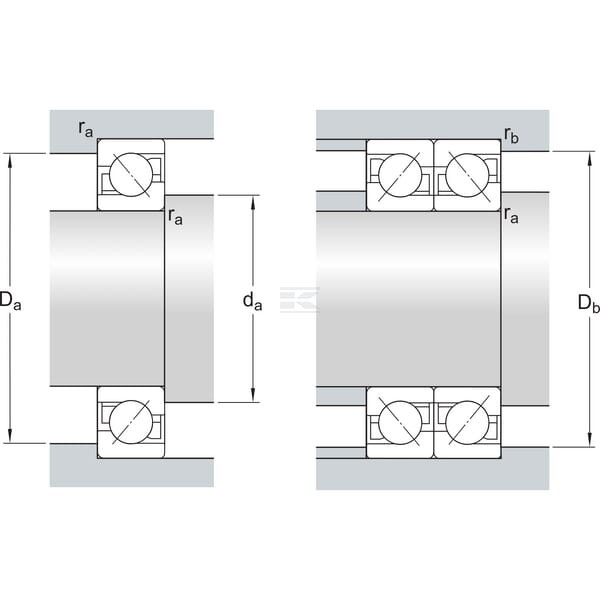 Łożysko kulkowe skośne 35x80x21 mm SKF 7307BEGBP | Exvi