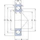 Łożysko kulkowe skośne 25x62x17 mm SKF 7305BECBM | Exvi