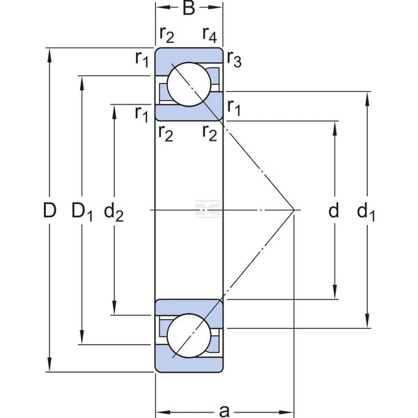 Łożysko kulkowe skośne 35x80x21 mm SKF 7307BEGBP | Exvi