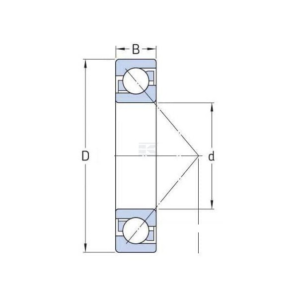 Łożysko kulkowe skośne 25x52x15 mm SKF 75007205BEP | Exvi