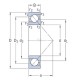 Łożysko kulkowe skośne 30x72x19 mm SKF 75007306BEP | Exvi