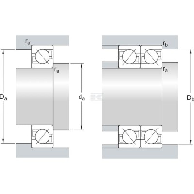 Łożysko kulkowe skośne 30x72x19 mm SKF 75007306BEP | Exvi