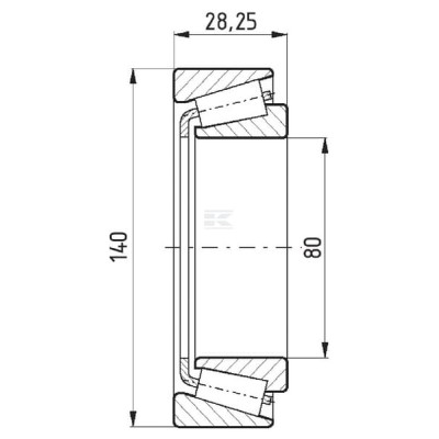 Łożysko stożkowe 80x140x28.25 mm SKF 750030216 | Exvi