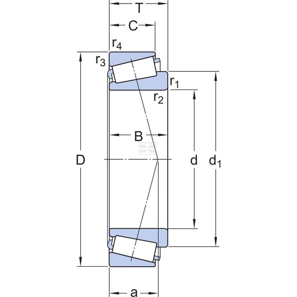 Łożysko stożkowe 32x58x17 mm SKF 750032032X | Exvi