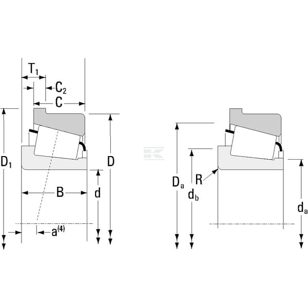 Pierścień zewnętrzny łożyska HM804811B | Exvi