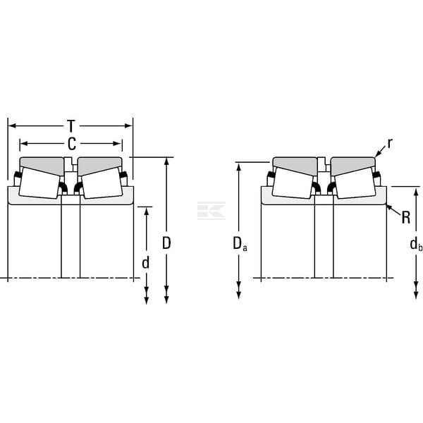 Łożysko stożkowe 34.93x65.09x39.63 mm LM4854890020 | Exvi
