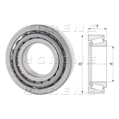 Łożysko stożkowe 35x72x18.2 mm FŁT 778030207 | Exvi