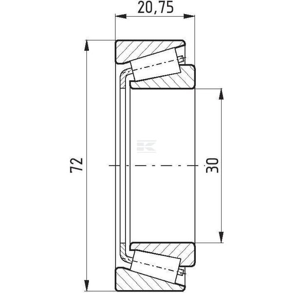 Łożysko stożkowe 30x72x20.8x14 mm FŁT 778031306 | Exvi