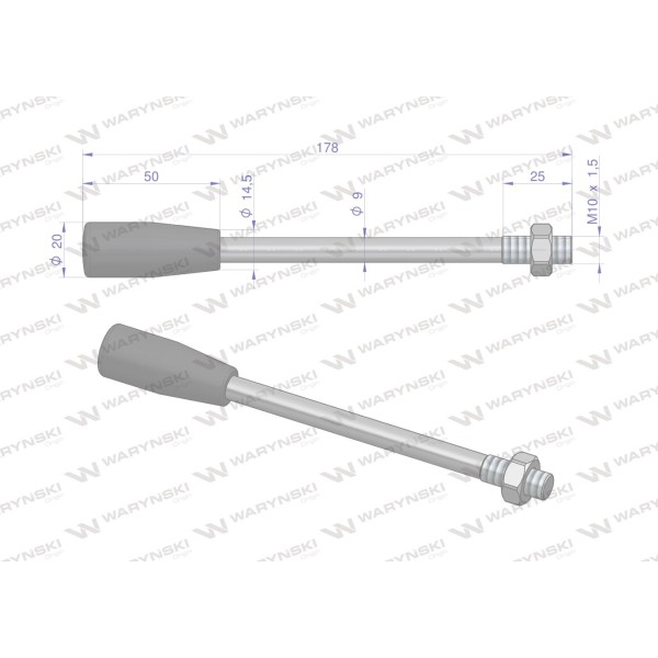 Dźwignia do rozdzielaczy hydraulicznych DZW40/80B | Exvi