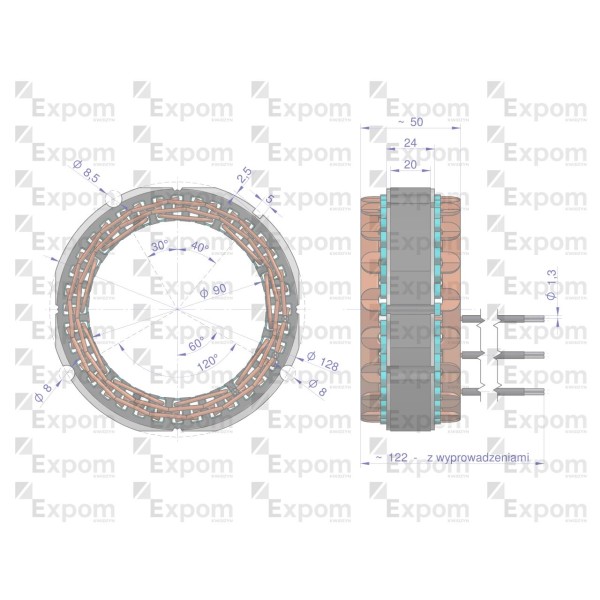 Stojan alternatora 9515672EX C-385 Nowy 95/15-672/4 | Exvi