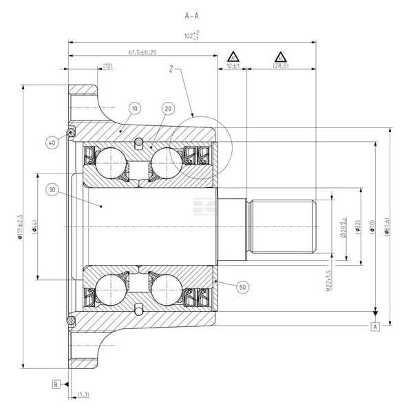 Zespół łożyskowy, piasta ułożyskowana F67327004TILL | Exvi