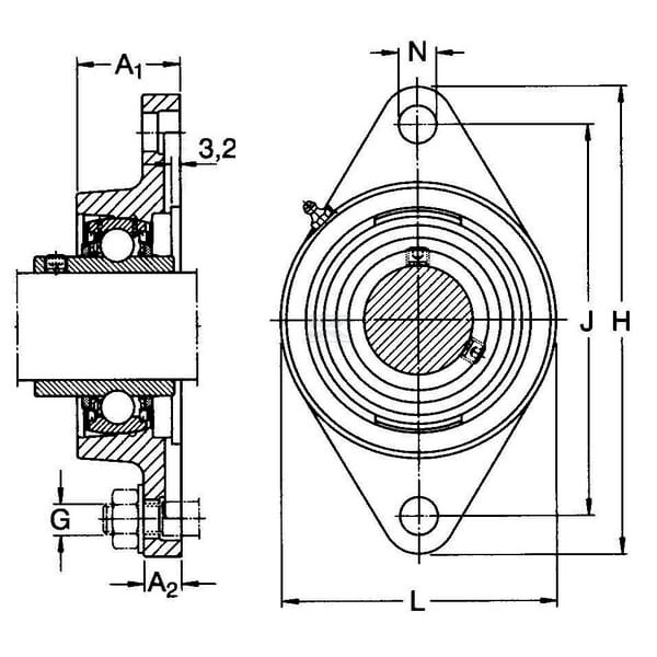 Obudowa łożyska owalna SKF FYTB 508 mm 7500FYTB508M | Exvi