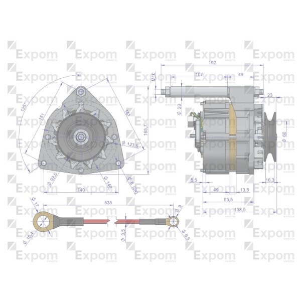 Alternator kompletny C-360 EXPOM EXPOM EX-260000EX | Exvi