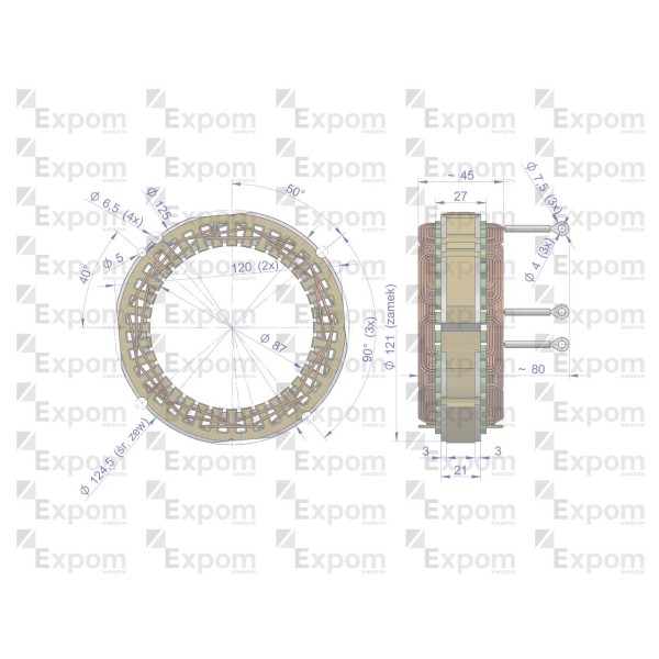 Stojan alternatora EX230000. EX260000 EX-237100EX | Exvi
