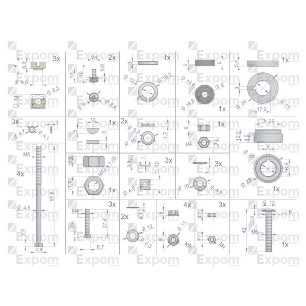 Zestaw montażowy alternatora EX230000. EX-2326EX | Exvi