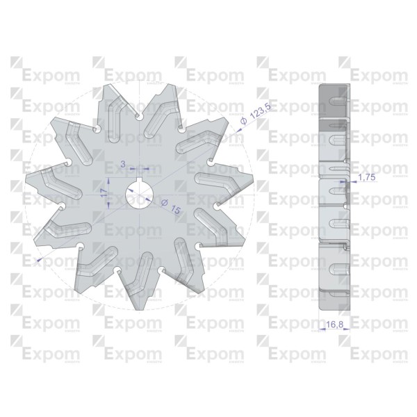 Wentylator alternatora EX230000. EX260000 EX-23261EX | Exvi