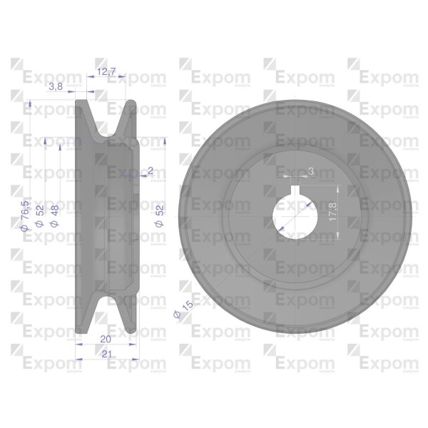 Koło pasowe alternatora EX230000EX C-330 EX-230220EX | Exvi
