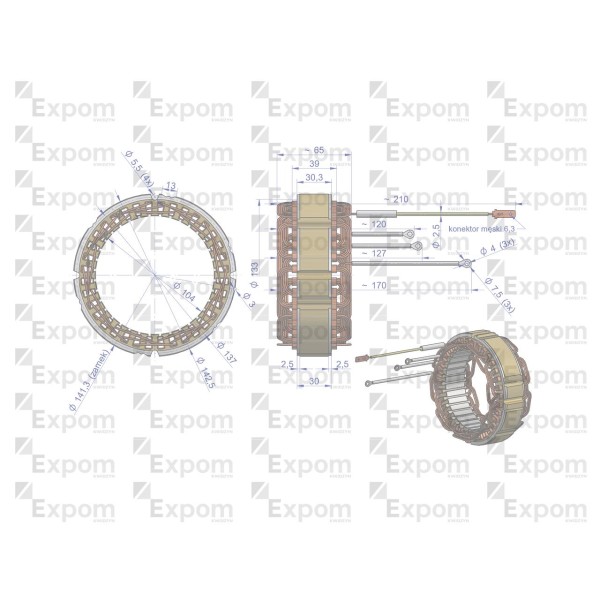 Stojan alternatora EX257000 A120 Bizon EX-256100EX | Exvi