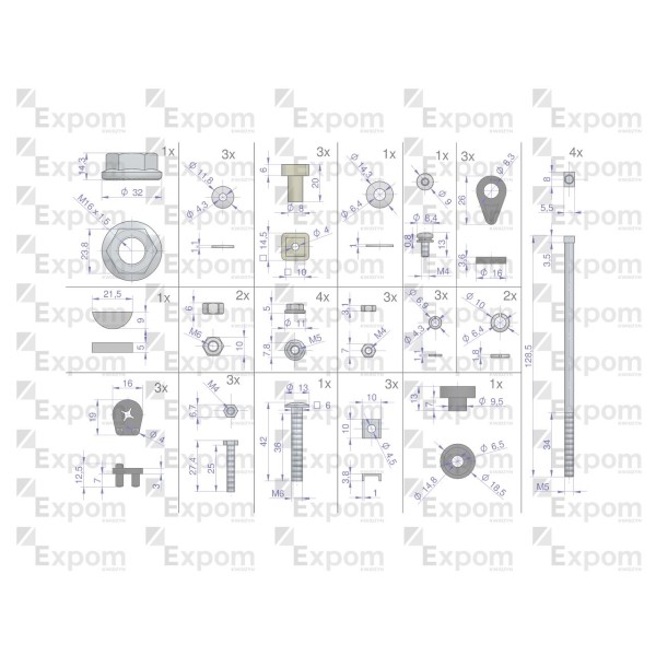 Zestaw montażowy alternatora EX257000 A120 EX-257EX | Exvi