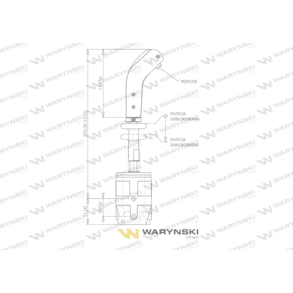 Joystick pod linki zakończone widełkami JOYSTICK-W1P | Exvi