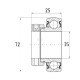 Łożysko kulkowe samonastawne 35x72x19 mm FŁT 7780D207 | Exvi