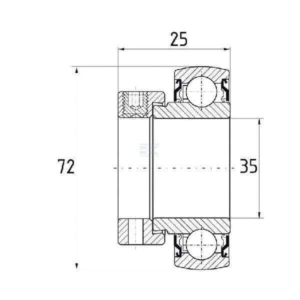 Łożysko kulkowe samonastawne 35x72x19 mm FŁT 7780D207 | Exvi