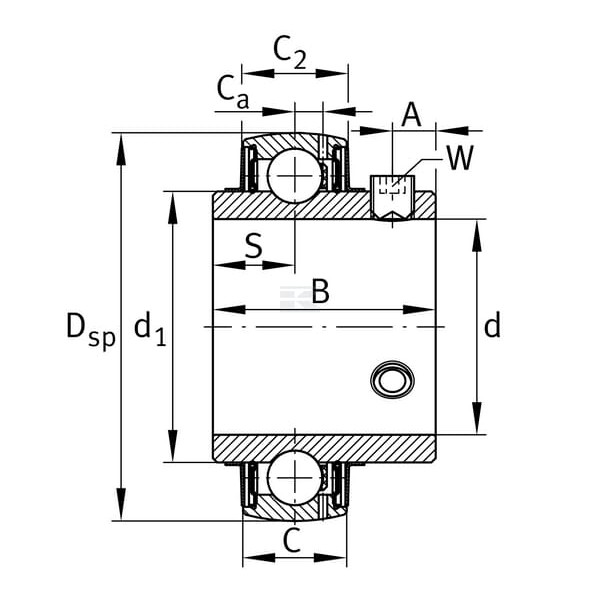 Wkład łożyska 65x120x29.4 mm INA/FAG UC213INA | Exvi