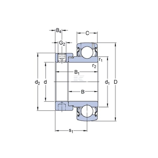Wkład łożyska 15x40x12 mm SKF YET20315SKF | Exvi