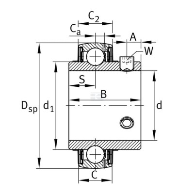 Wkład łożyska 3/4" / 19.05x47x16 mm UC20412INA | Exvi