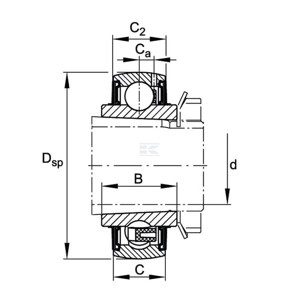 Wkład łożyska 50x100x25 mm INA/FAG UK211 | Exvi