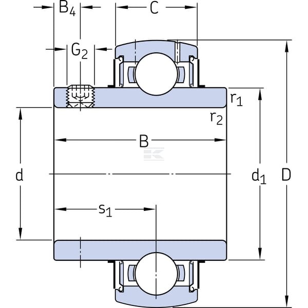 Wkład łożyska 40x85x22 mm UCX08SKF | Exvi